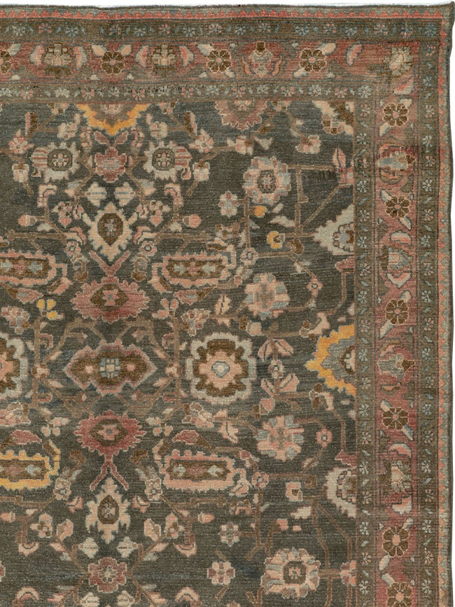 Vintage Persian Malayer Accent Rug, No.28758 - Gss