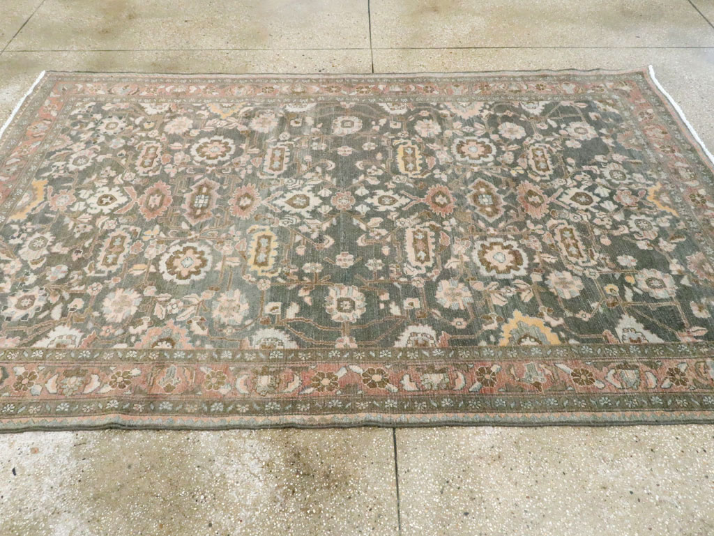 Vintage Persian Malayer Accent Rug, No.28758 - Gss