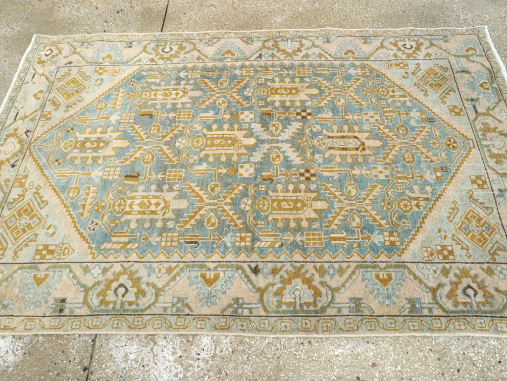 Vintage Persian Malayer Accent Rug, No.28763 - Gss