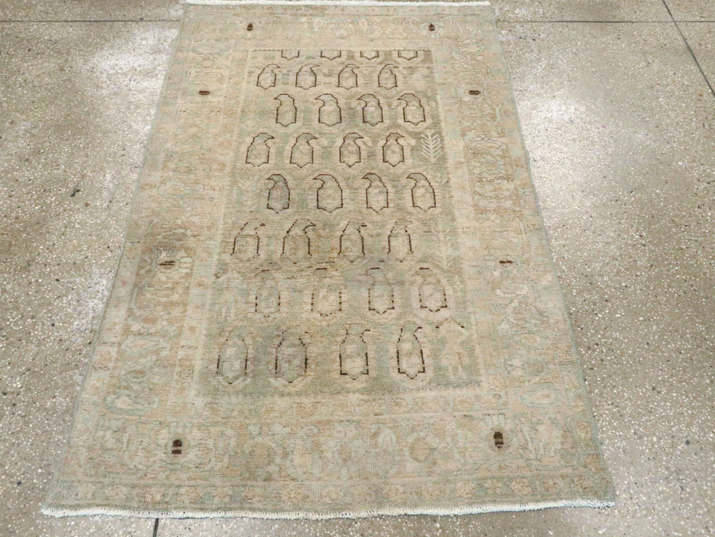 Vintage Persian Malayer Throw Rug, No.28765 - Gss