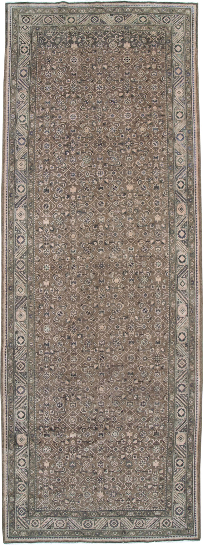 Vintage Persian Malayer Wide Gallery Runner, No.28767 - Gss