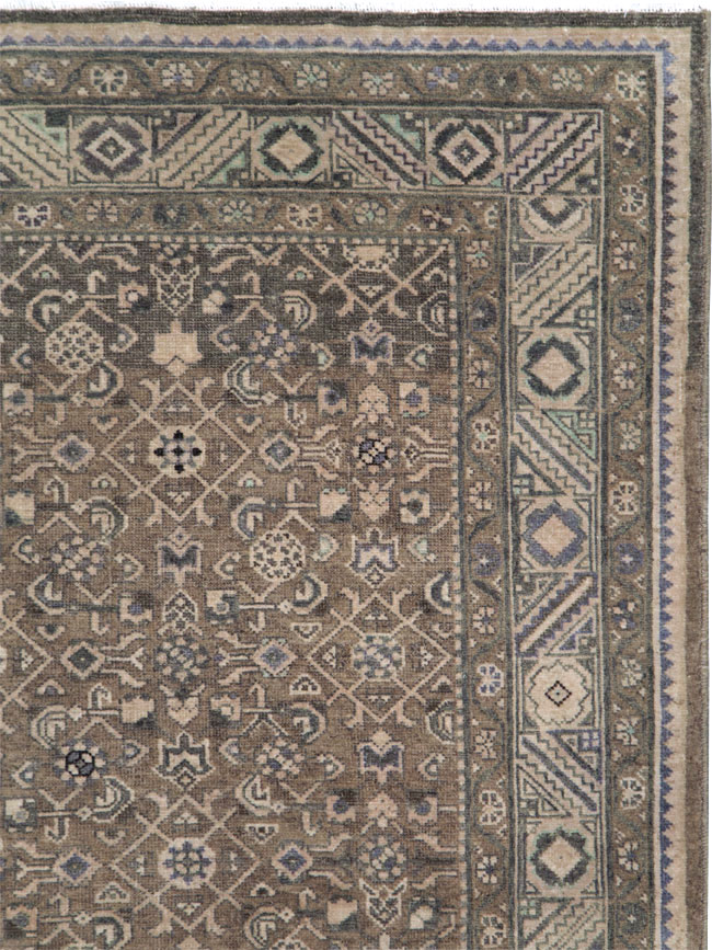 Vintage Persian Malayer Wide Gallery Runner, No.28767 - Gss