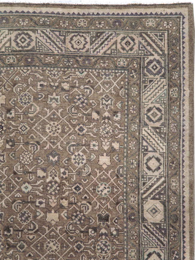 Vintage Persian Malayer Wide Gallery Runner, No.28767 - Gss