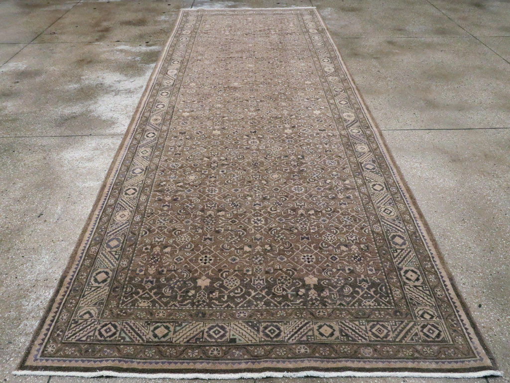 Vintage Persian Malayer Wide Gallery Runner, No.28767 - Gss