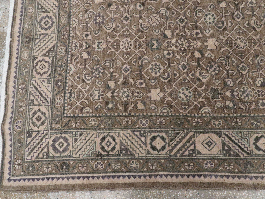 Vintage Persian Malayer Wide Gallery Runner, No.28767 - Gss