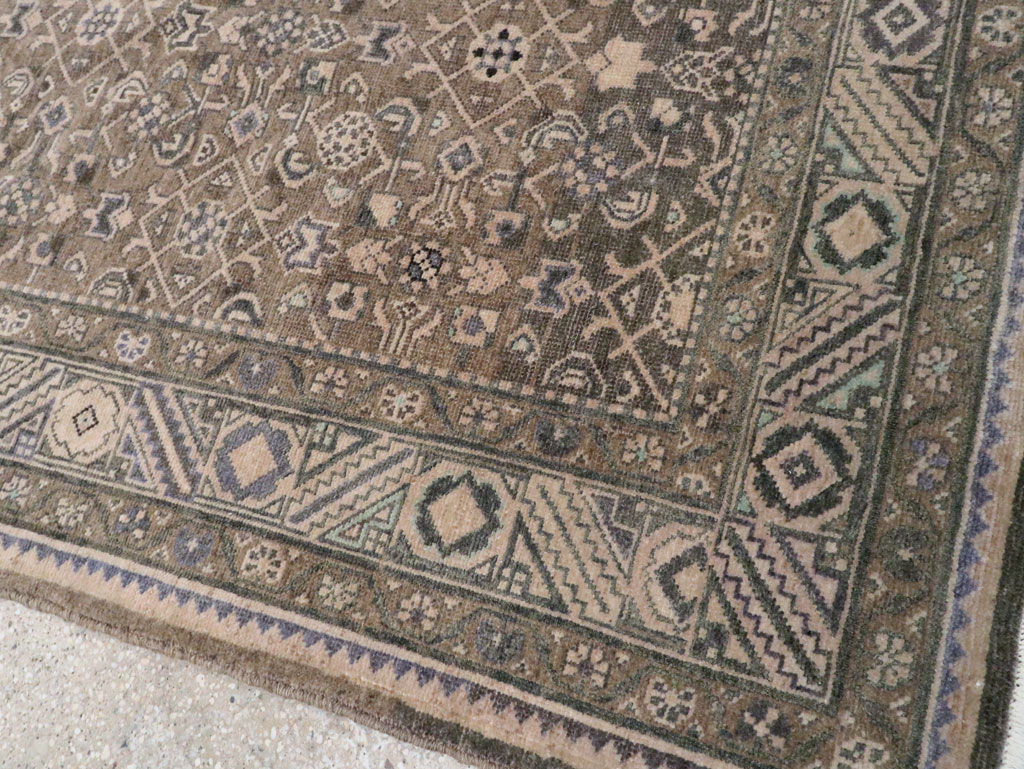 Vintage Persian Malayer Wide Gallery Runner, No.28767 - Gss