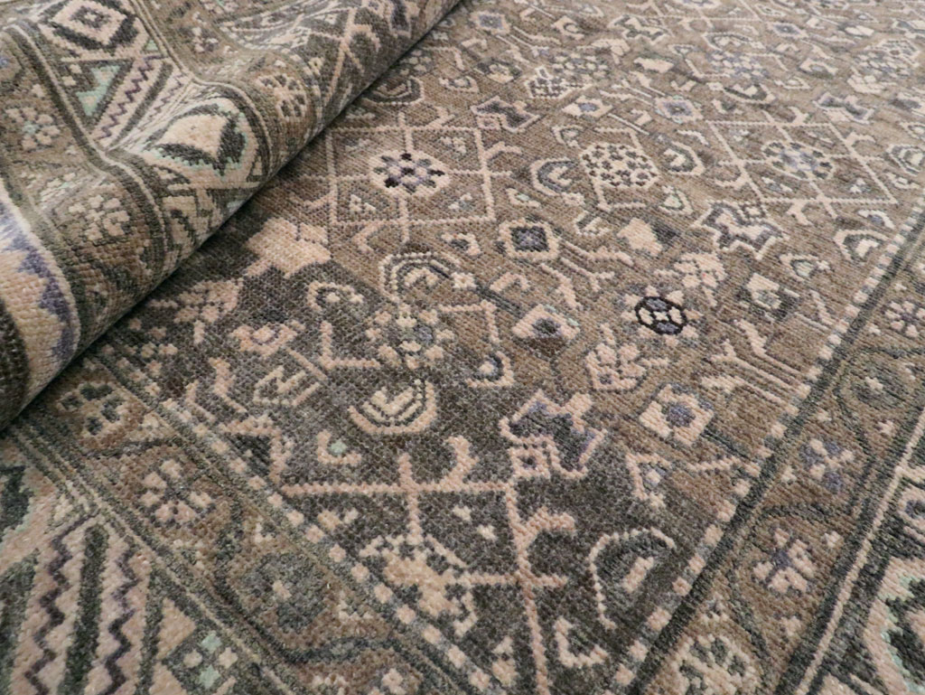 Vintage Persian Malayer Wide Gallery Runner, No.28767 - Gss