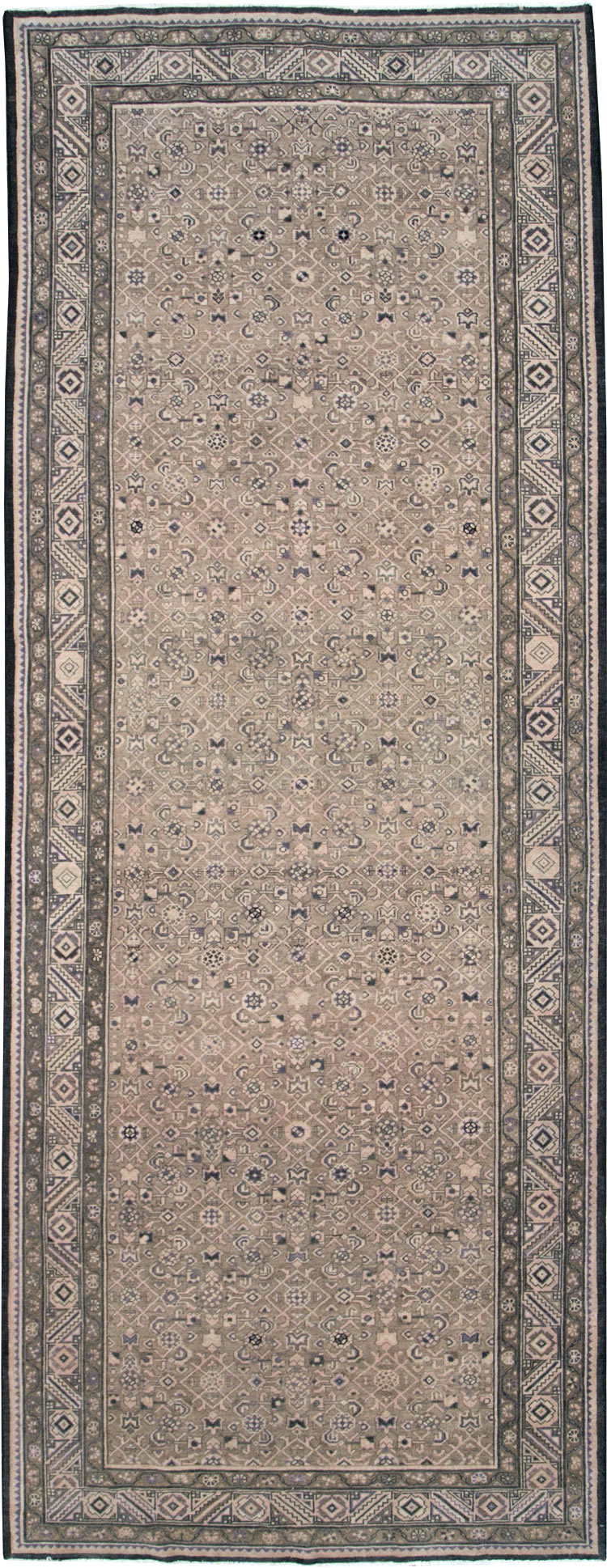 Vintage Persian Malayer Wide Gallery Runner, No.28770 - Gss