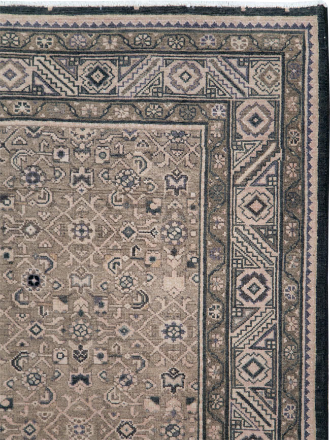 Vintage Persian Malayer Wide Gallery Runner, No.28770 - Gss