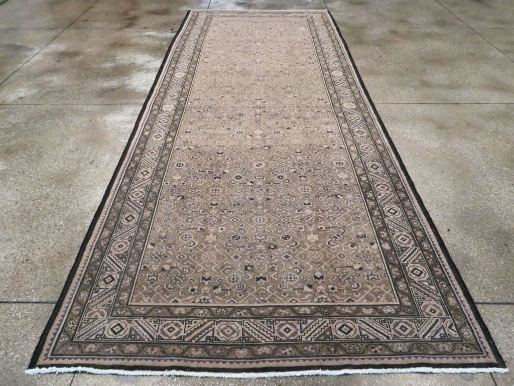 Vintage Persian Malayer Wide Gallery Runner, No.28770 - Gss
