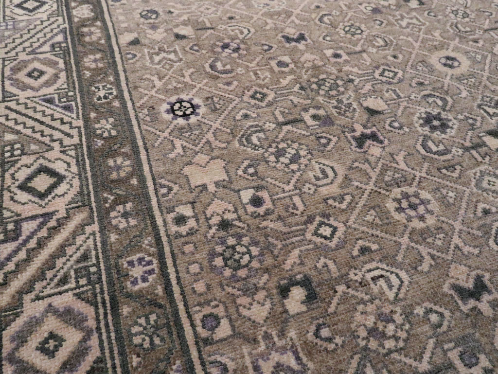 Vintage Persian Malayer Wide Gallery Runner, No.28770 - Gss