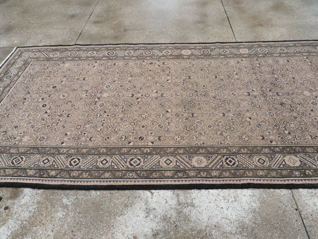 Vintage Persian Malayer Wide Gallery Runner, No.28770 - Gss