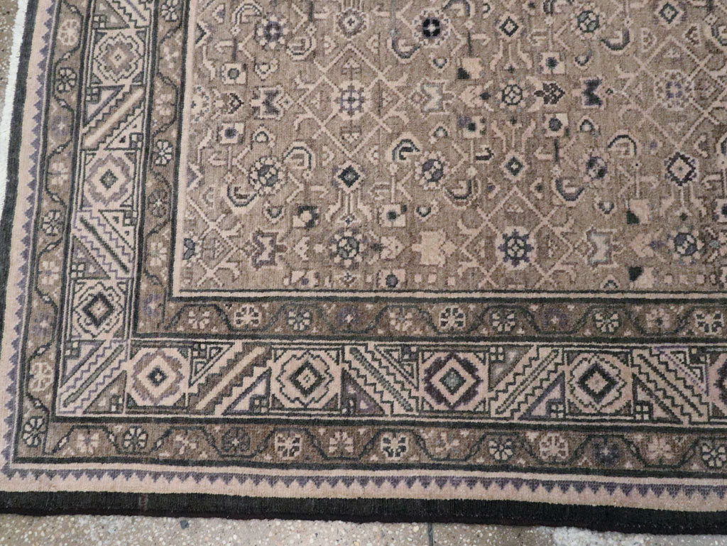 Vintage Persian Malayer Wide Gallery Runner, No.28770 - Gss