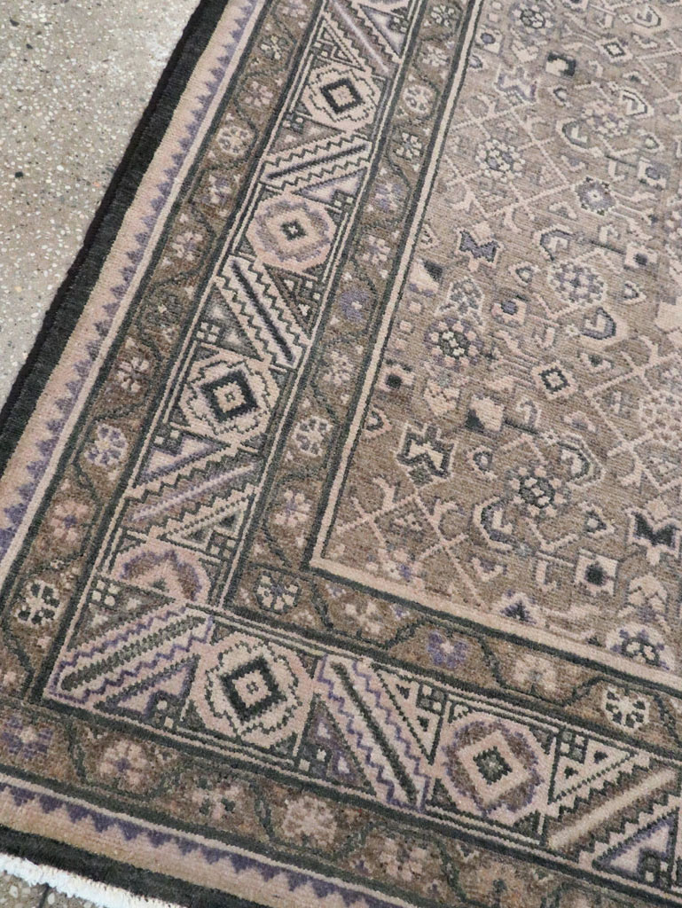 Vintage Persian Malayer Wide Gallery Runner, No.28770 - Gss