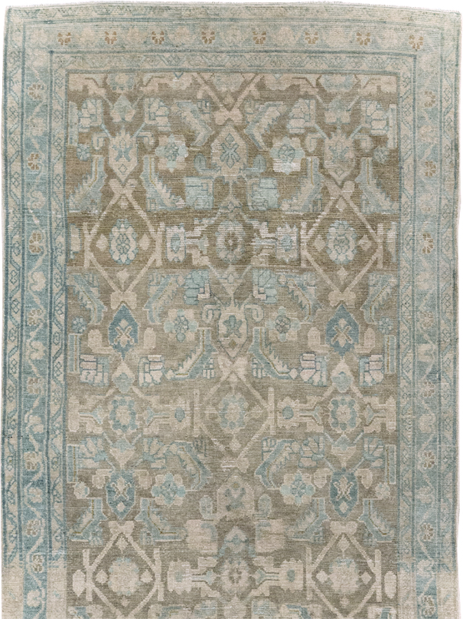 Vintage Persian Malayer Wide Gallery Runner, No.28776 - Gss