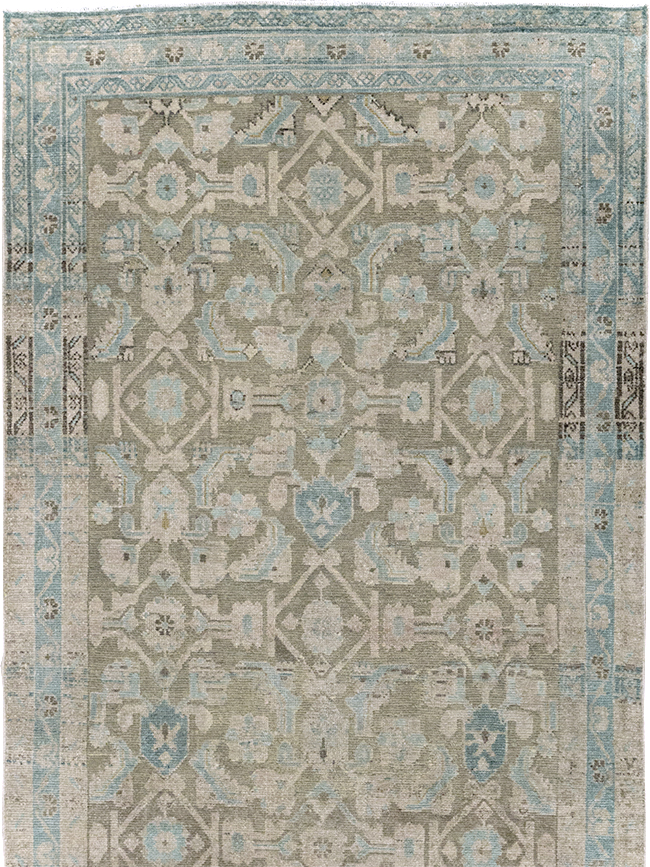 Vintage Persian Malayer Wide Gallery Runner, No.28776 - Gss