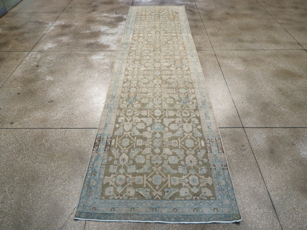 Vintage Persian Malayer Wide Gallery Runner, No.28776 - Gss