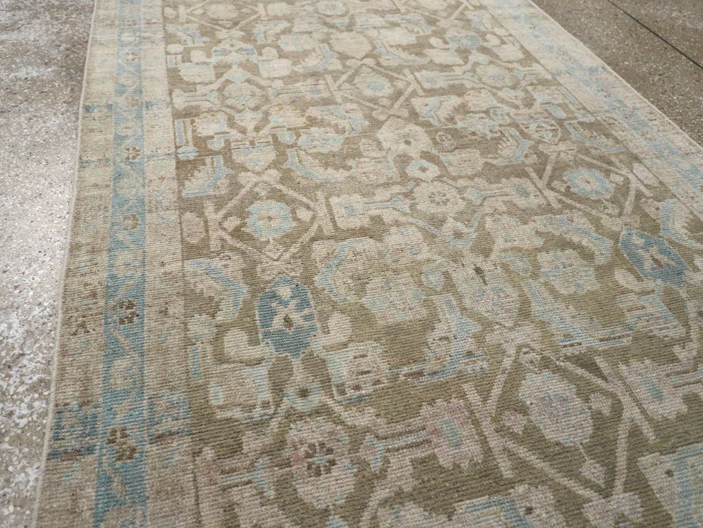 Vintage Persian Malayer Wide Gallery Runner, No.28776 - Gss