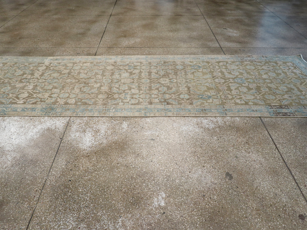 Vintage Persian Malayer Wide Gallery Runner, No.28776 - Gss