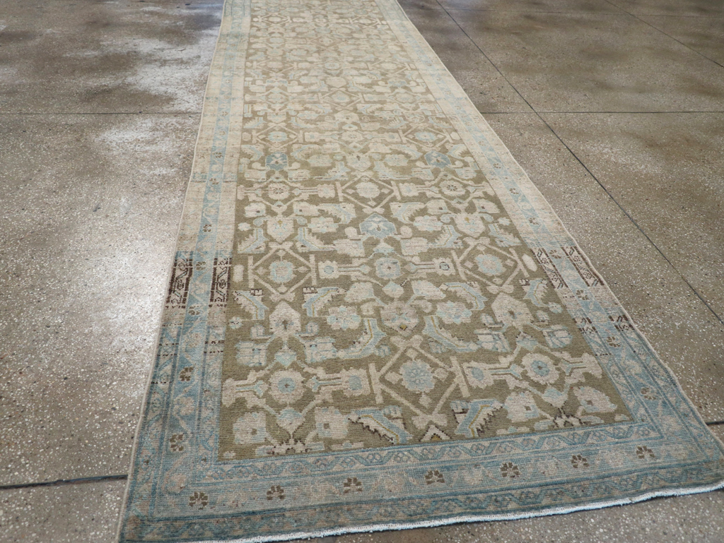 Vintage Persian Malayer Wide Gallery Runner, No.28776 - Gss