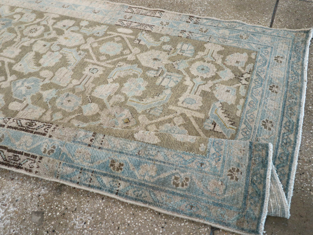 Vintage Persian Malayer Wide Gallery Runner, No.28776 - Gss