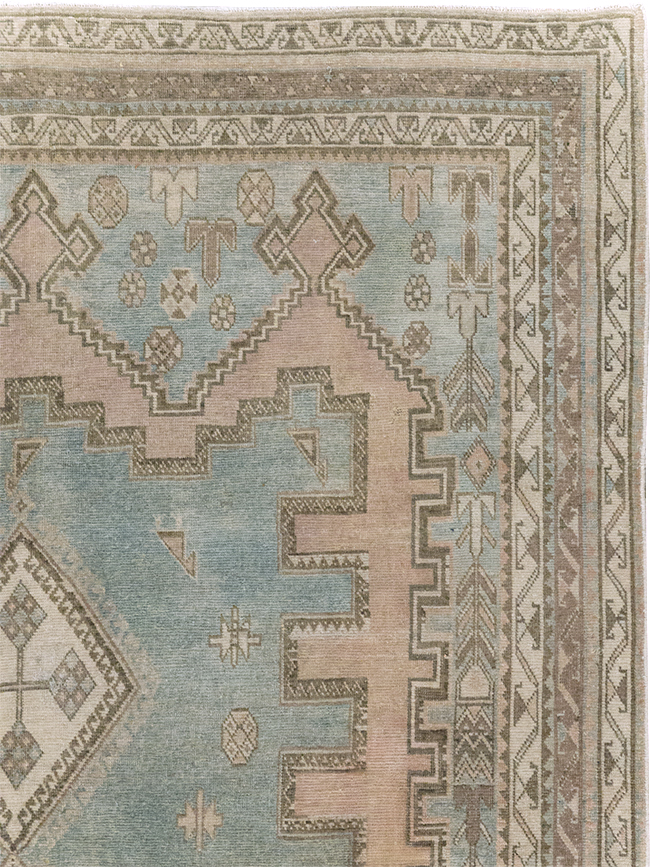 Vintage Persian Afshar Accent Rug, No.28777 - Gss