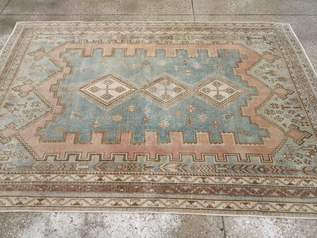 Vintage Persian Afshar Accent Rug, No.28777 - Gss