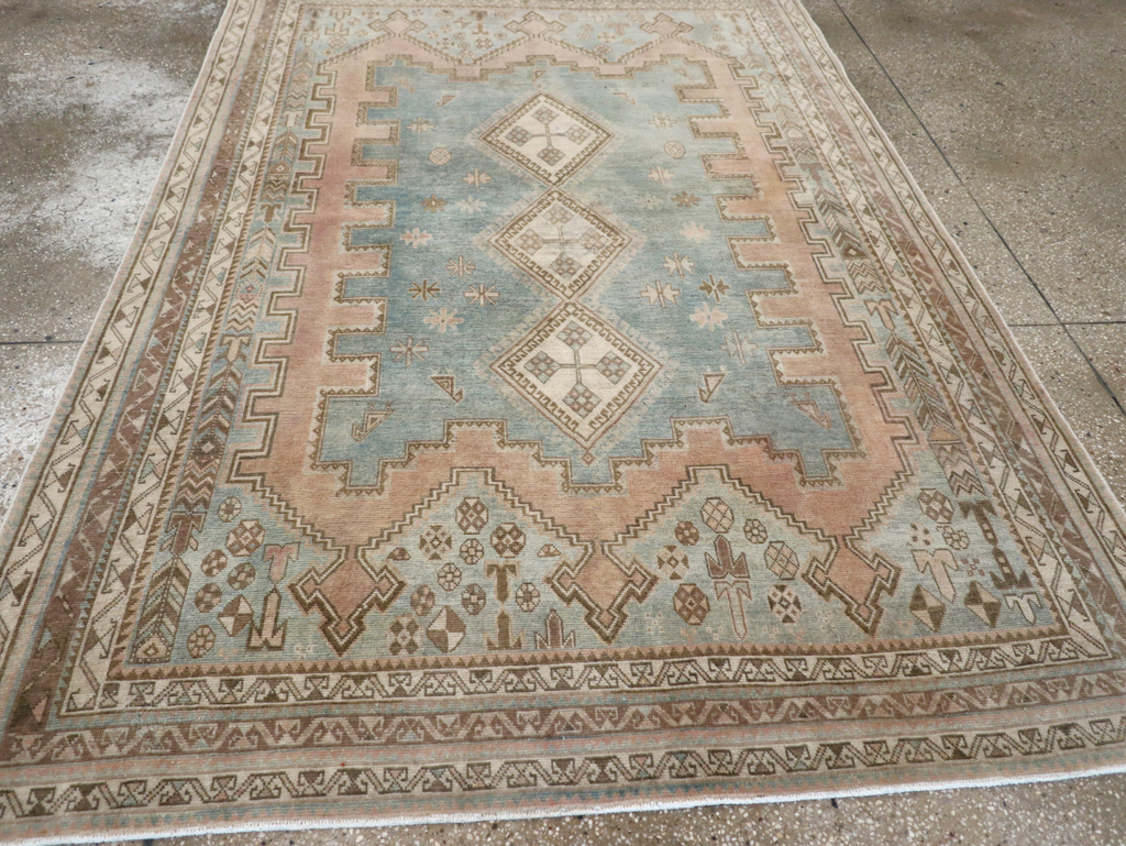 Vintage Persian Afshar Accent Rug, No.28777 - Gss