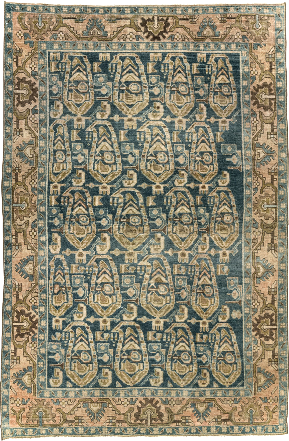 Vintage Persian Malayer Accent Rug, No.28789 - Gss