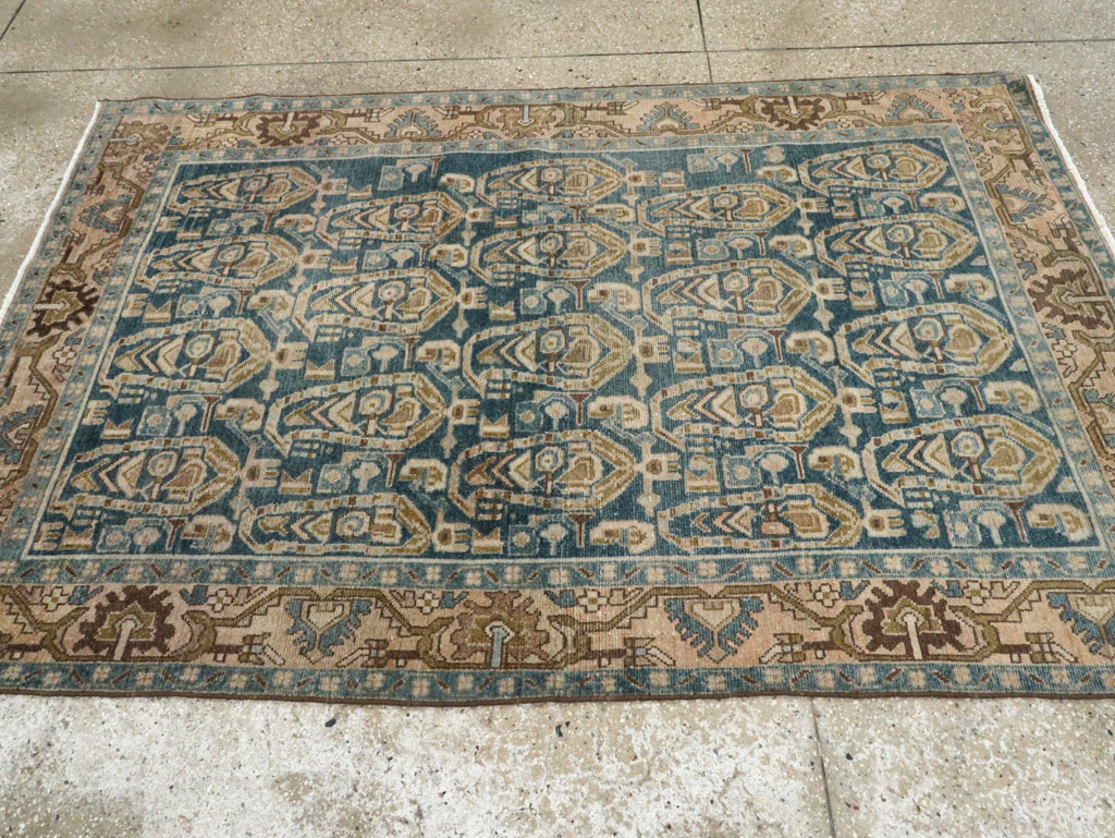 Vintage Persian Malayer Accent Rug, No.28789 - Gss