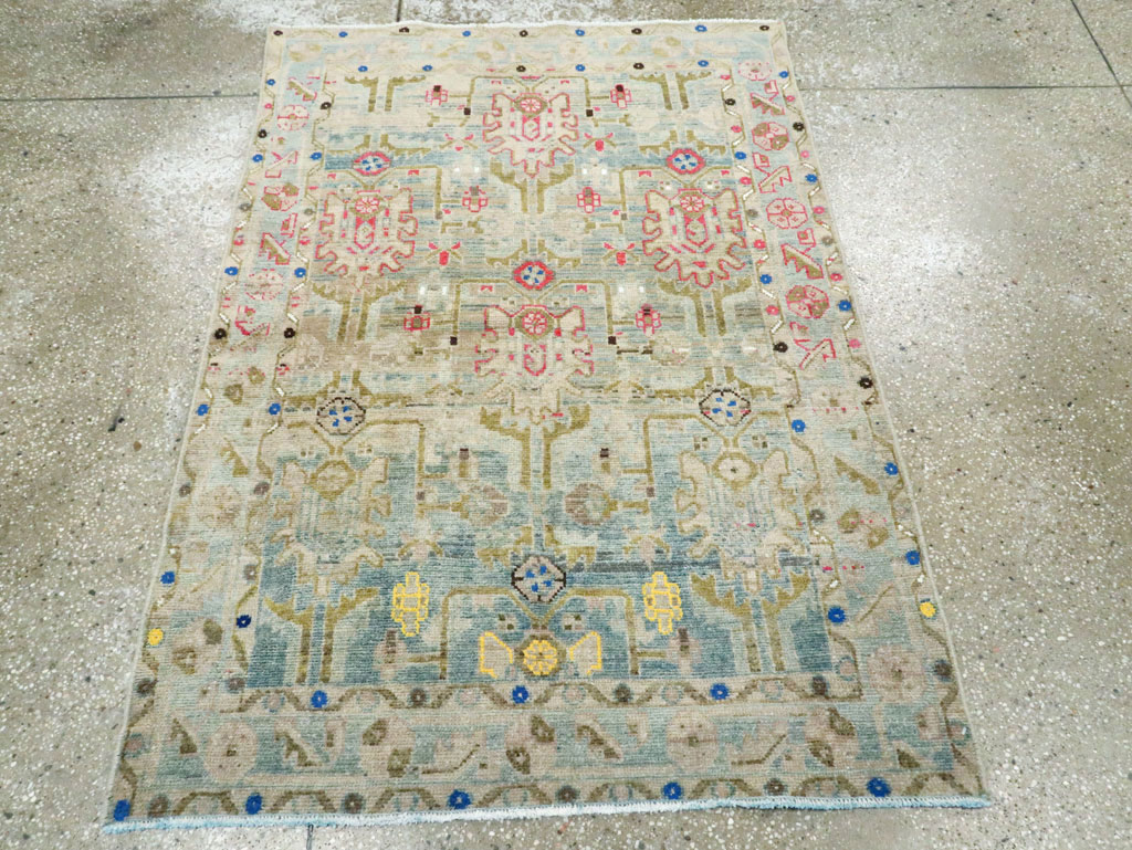 Vintage Persian Malayer Throw Rug, No.28796 - Gss