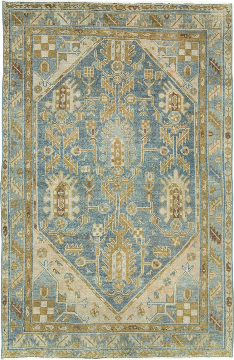 Vintage Persian Malayer Accent Rug, No.28804 - Gss