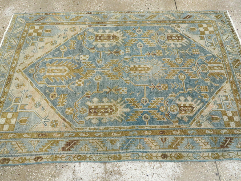 Vintage Persian Malayer Accent Rug, No.28804 - Gss