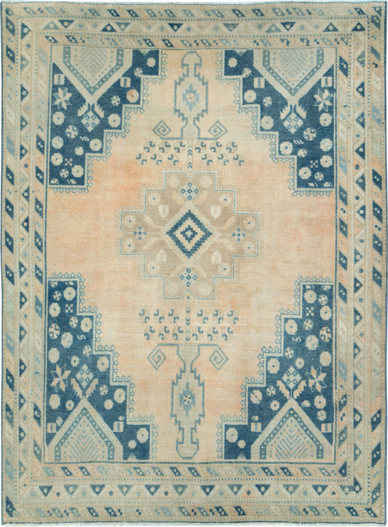 Vintage Persian Afshar Accent Rug, No.28806 - Gss