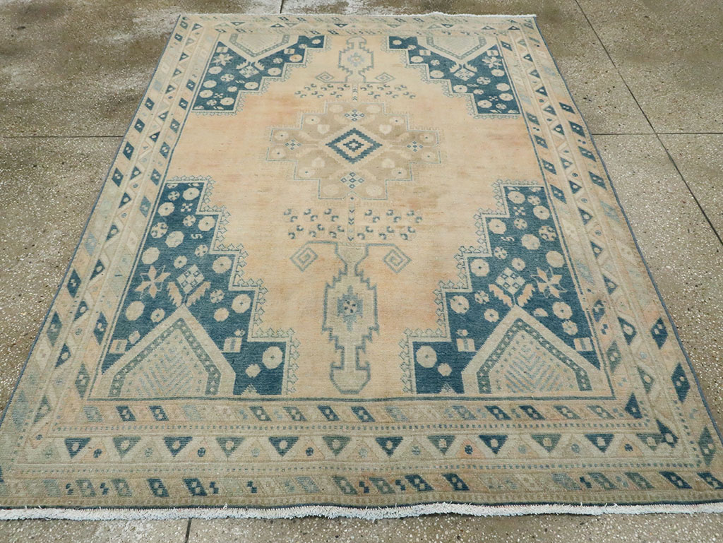 Vintage Persian Afshar Accent Rug, No.28806 - Gss