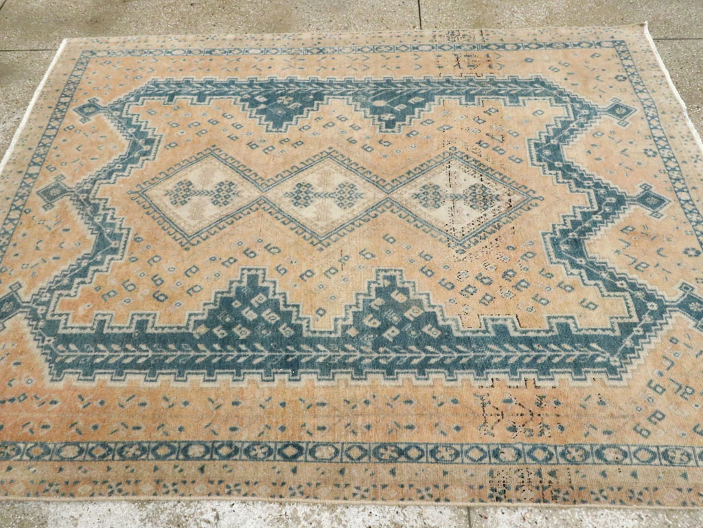 Vintage Persian Afshar Accent Rug, No.28813 - Gss