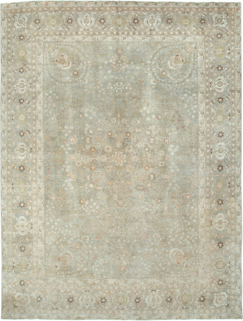 Antique Persian Tabriz Room Size Carpet, No.28822 - Gss