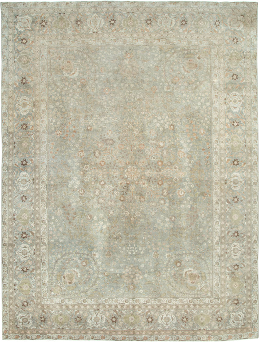 Antique Persian Tabriz Room Size Carpet, No.28822 - Gss