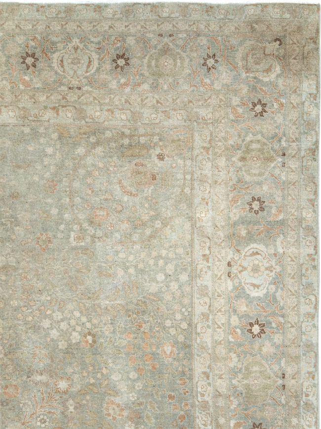 Antique Persian Tabriz Room Size Carpet, No.28822 - Gss