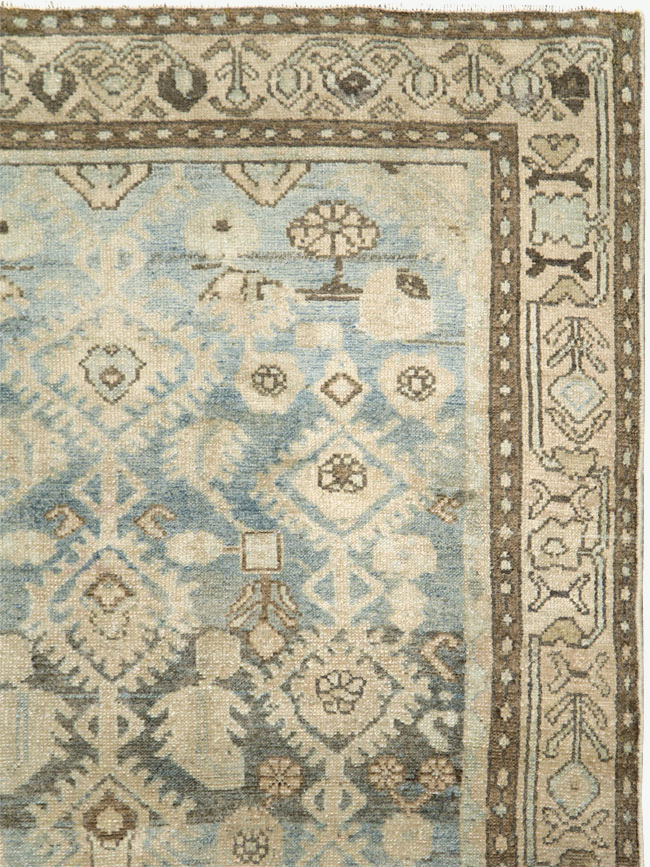 Vintage Persian Malayer Throw Rug, No.28823 - Gss