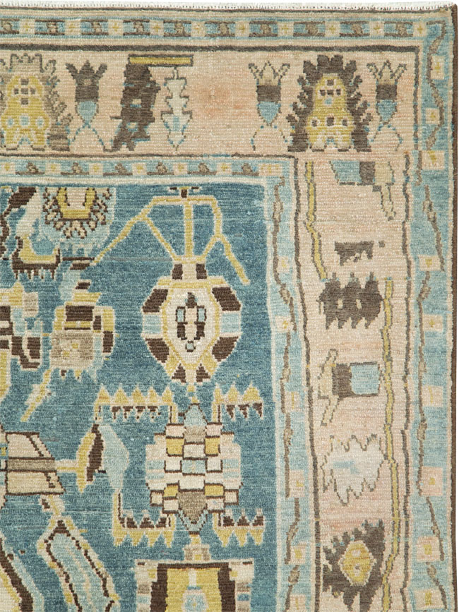 Vintage Persian Malayer Accent Rug, No.28826 - Gss