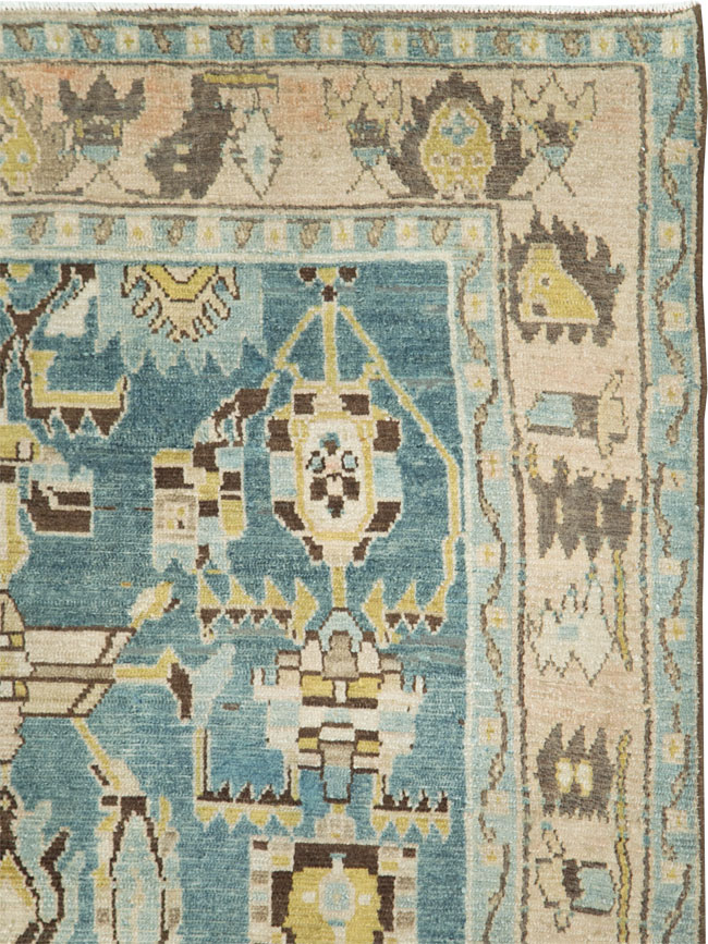 Vintage Persian Malayer Accent Rug, No.28826 - Gss