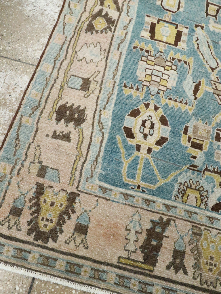 Vintage Persian Malayer Accent Rug, No.28826 - Gss