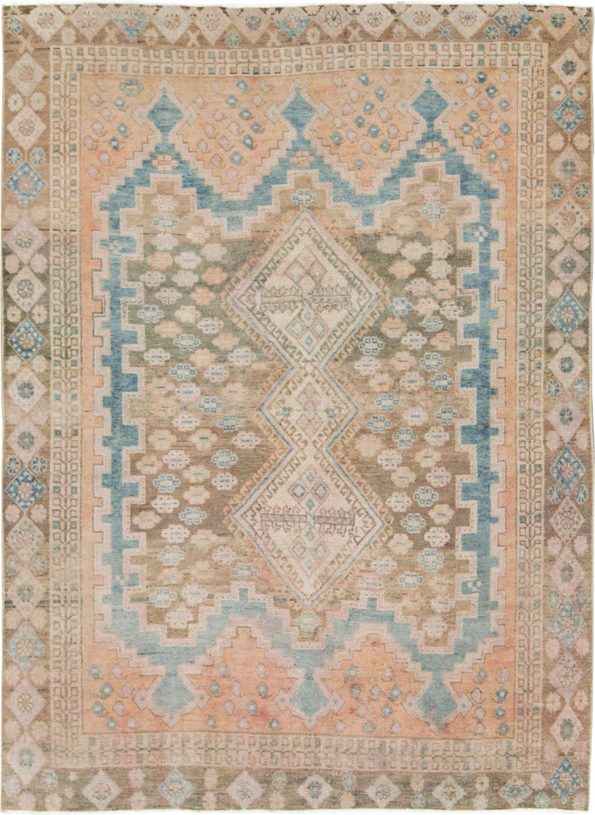 Vintage Persian Afshar Accent Rug, No.28846 - Gss