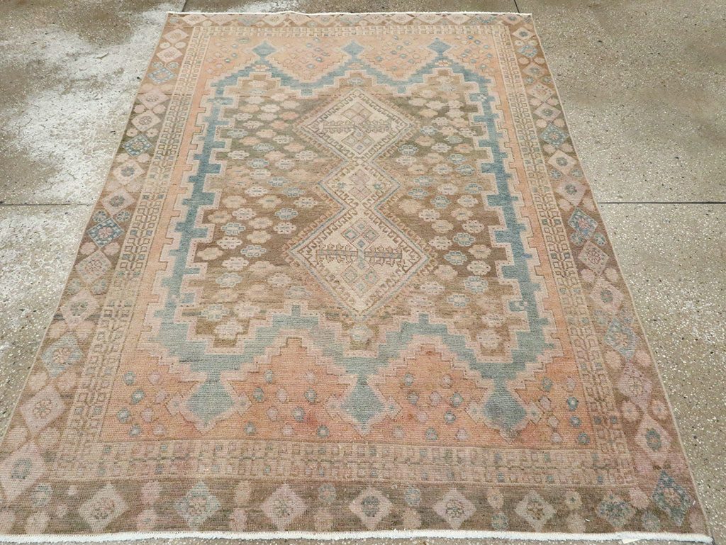 Vintage Persian Afshar Accent Rug, No.28846 - Gss