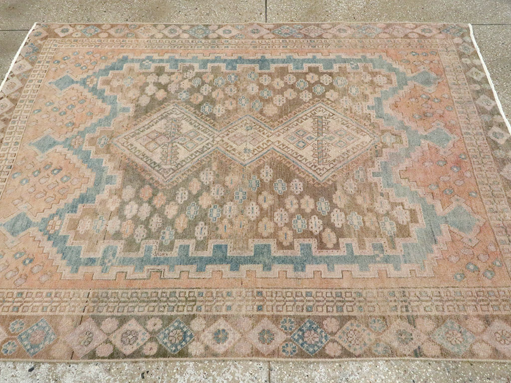 Vintage Persian Afshar Accent Rug, No.28846 - Gss