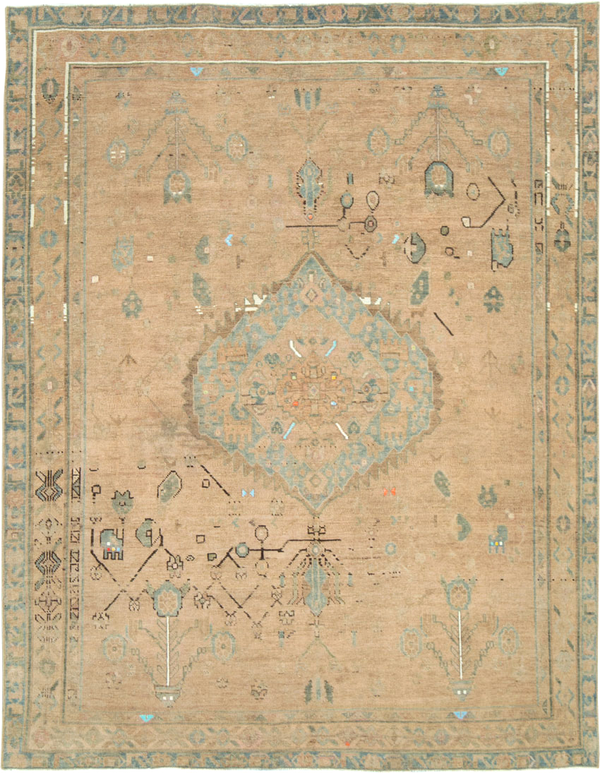 Vintage Persian Afshar Accent Rug, No.28849 - Gss