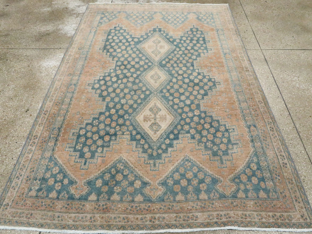 Vintage Persian Afshar Accent Rug, No.28851 - Gss