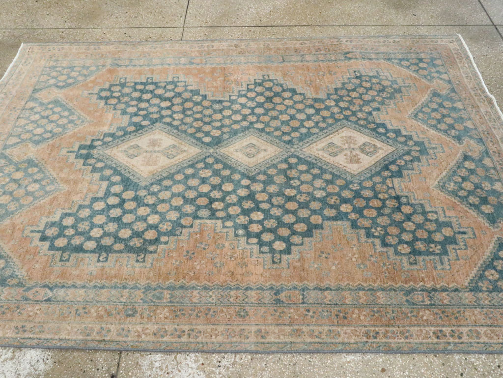 Vintage Persian Afshar Accent Rug, No.28851 - Gss