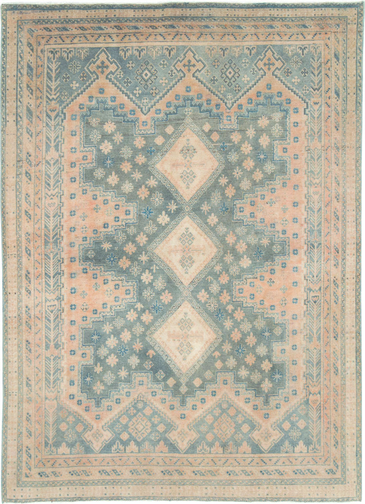 Vintage Persian Afshar Accent Rug, No.28858 - Gss